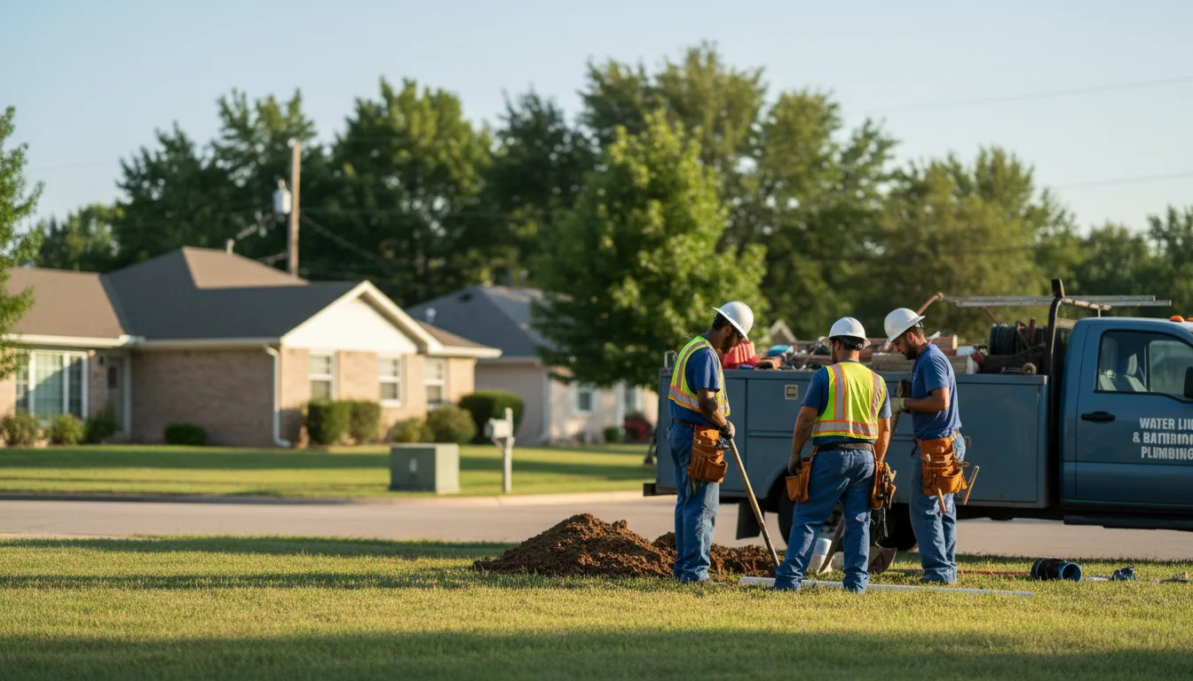 Residential water line and bathroom plumbing service in Nederland, TX